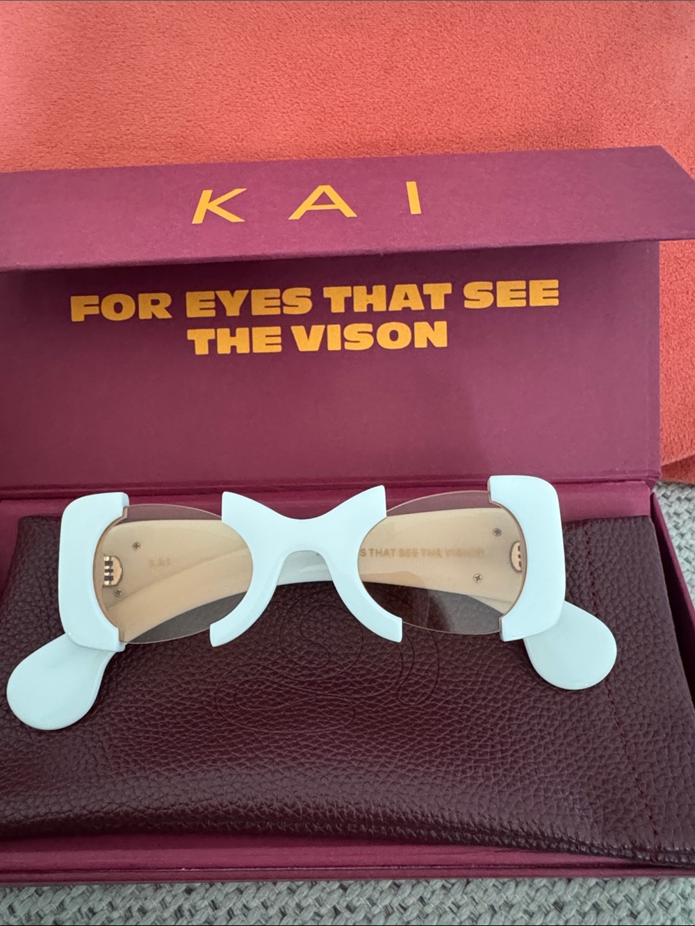 White Fashion Visor Sunglasses - Statement Frame from Kai Collective